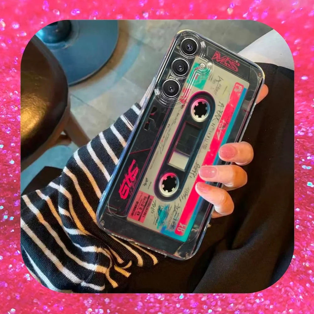 Retro Cassette Tape Design for a Fully Covered TPU Phone Case S25 Ultra - NEW